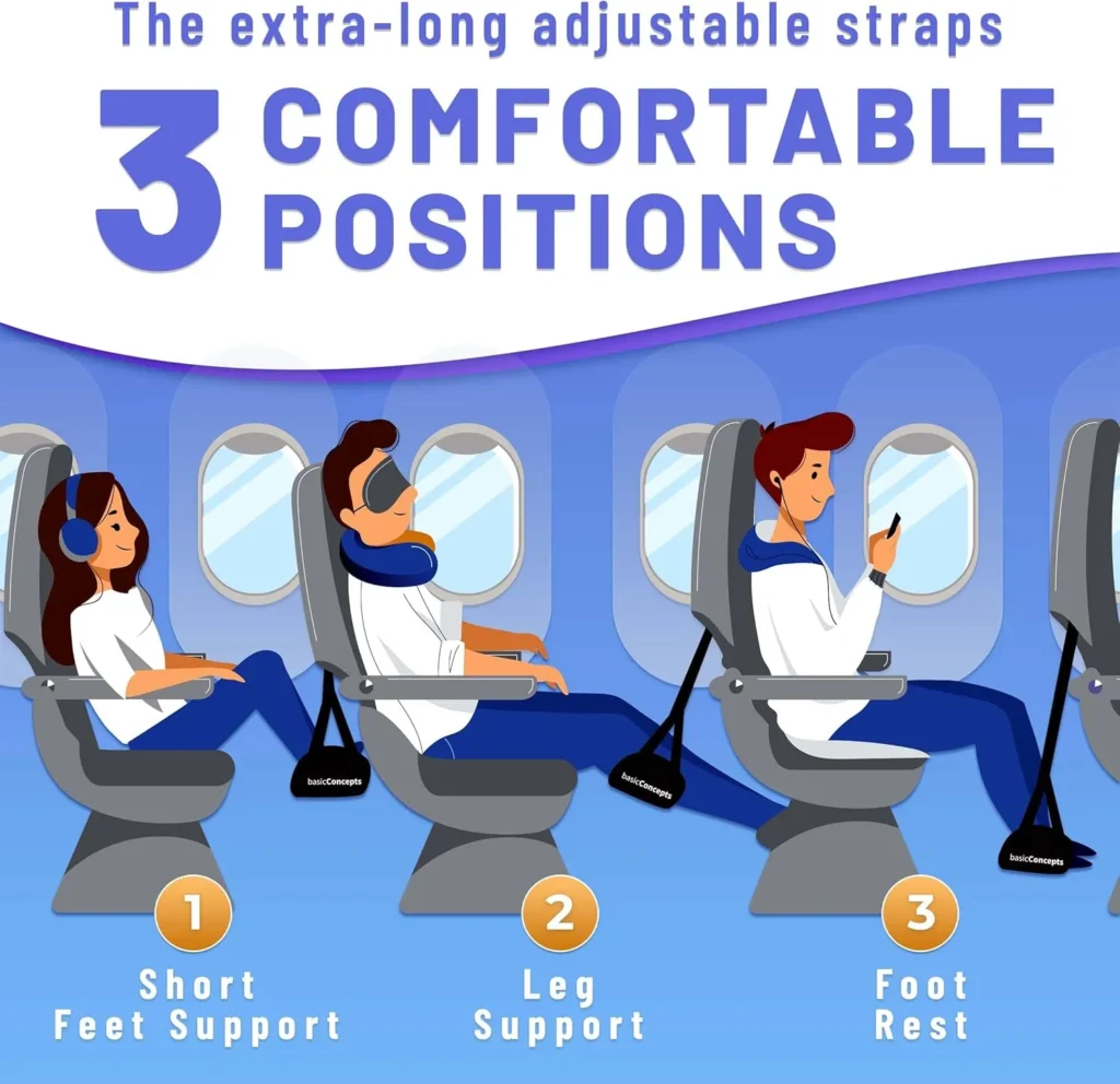 memory foam airplane footrest