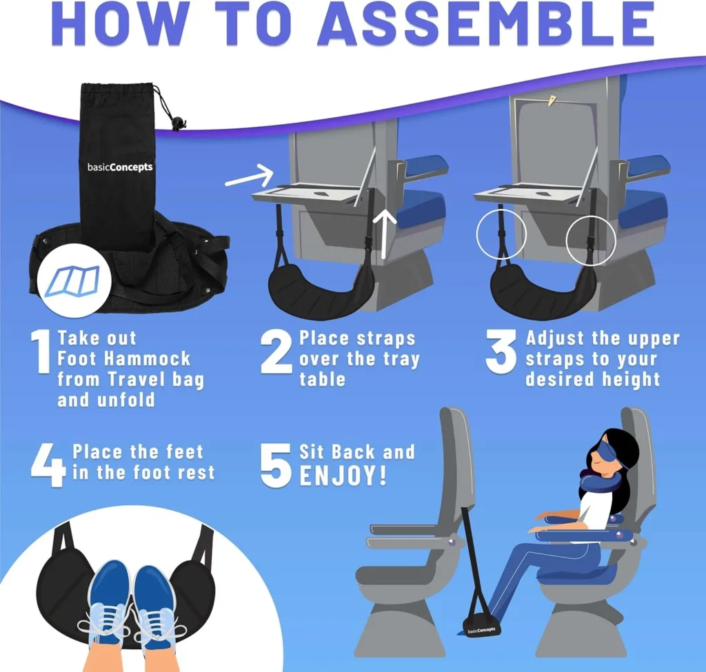 memory foam airplane footrest