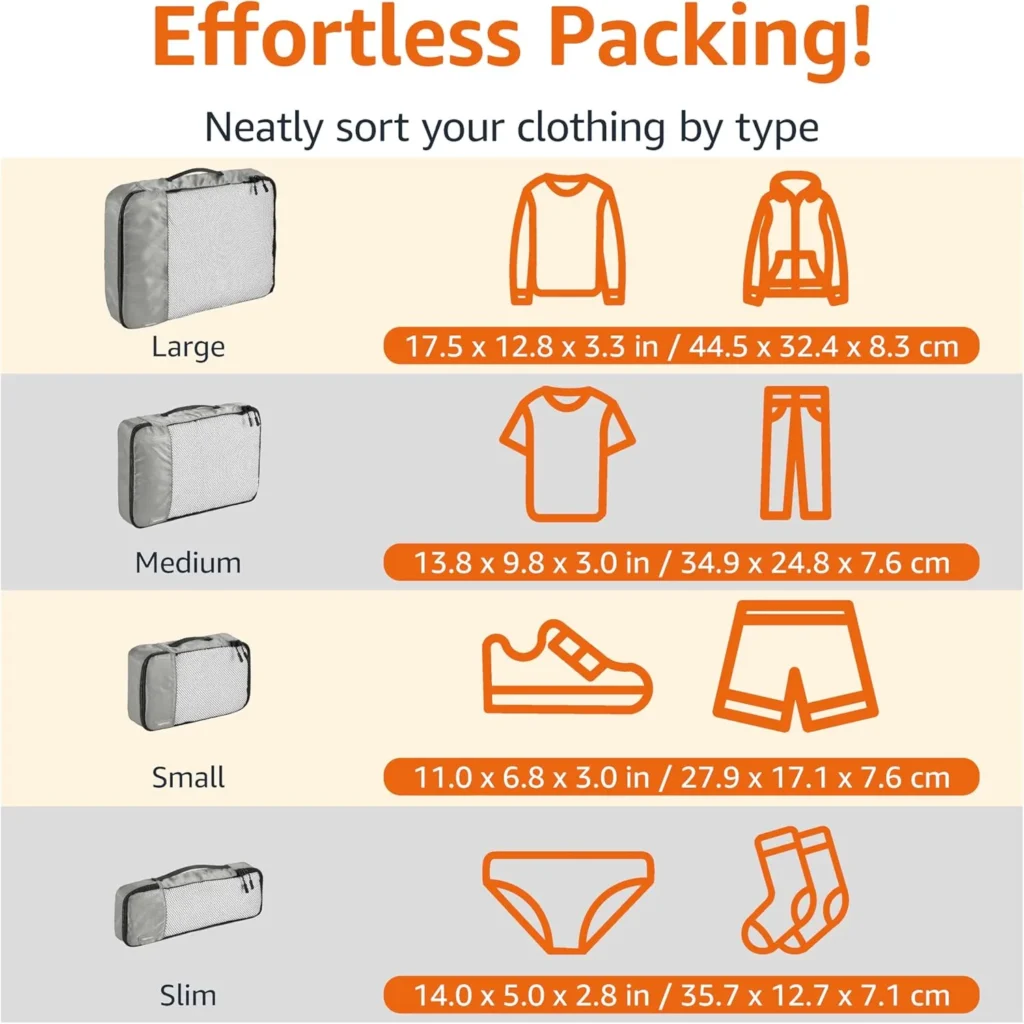 Lightweight Packing Cubes