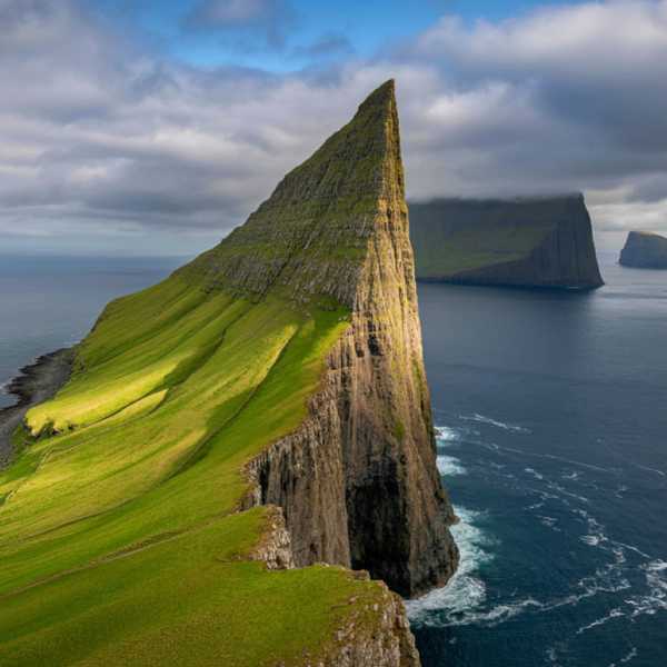 Dramatic cliff meeting ocean